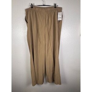 Isabel by Ingrid & Isabel Tan High Waist Wide Leg Maternity Pants XXL NWT